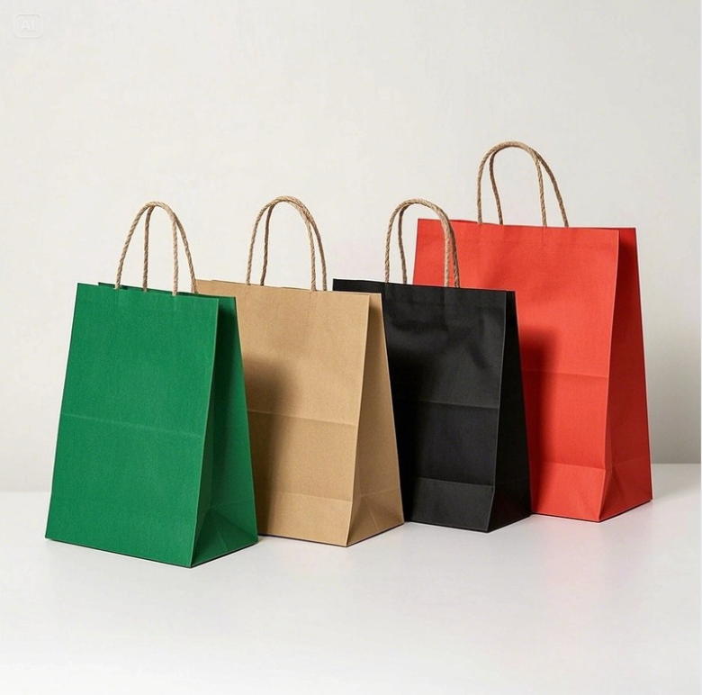 Japanese Kraft Paper Bag (15 x 8 x 21 cm) with Logo Printing